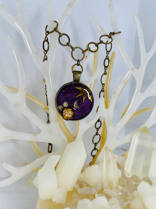 Sun and Flower necklace